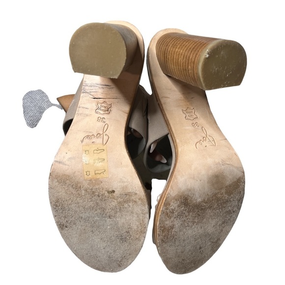 Joie Taupe Grey Heels Size 38/US 8 - Picture 4 of 4